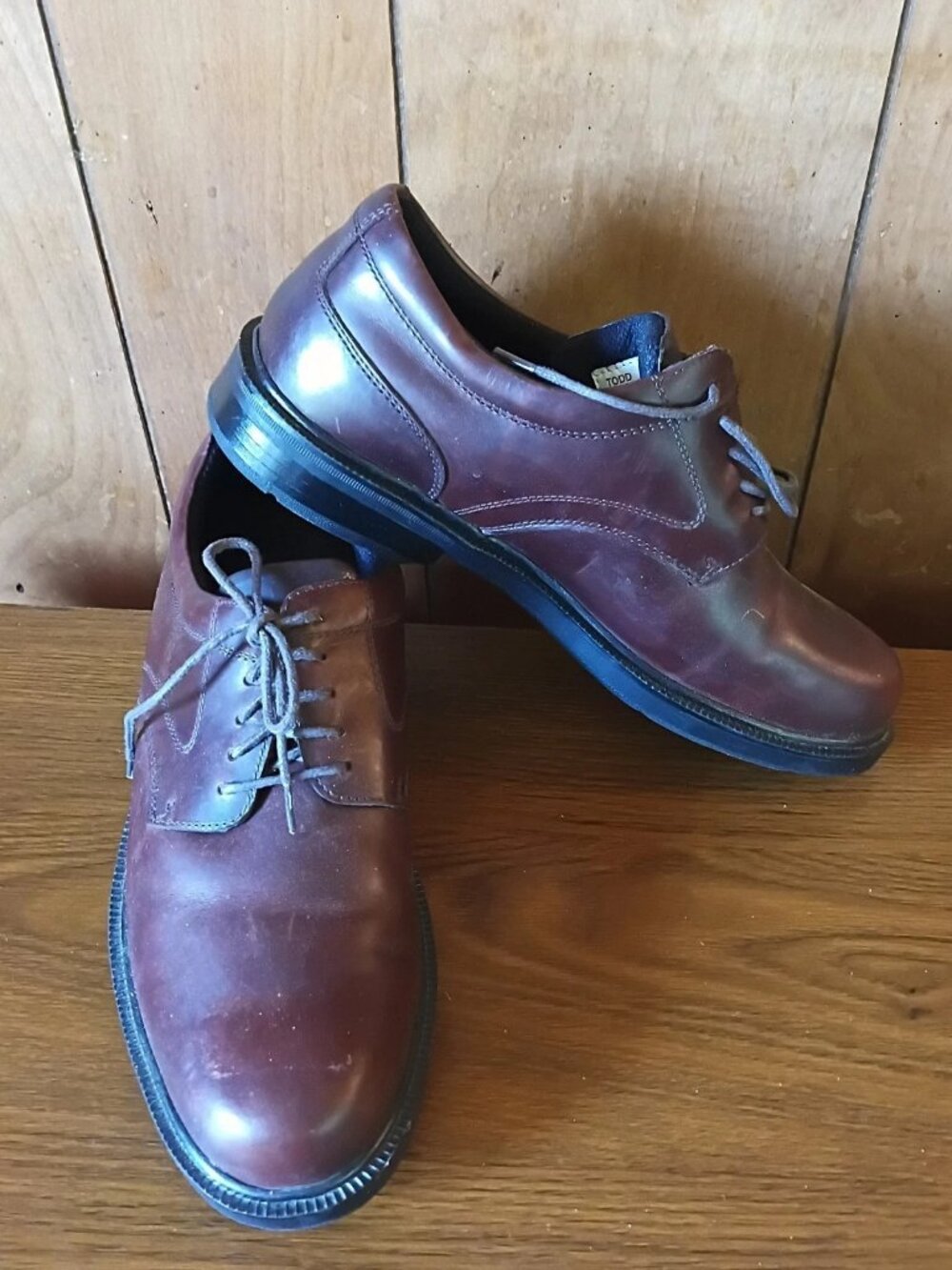 Easy Spirit Men's Brown Oxford Dress Shoes Genuine Leather Size 9.5M Lace Up